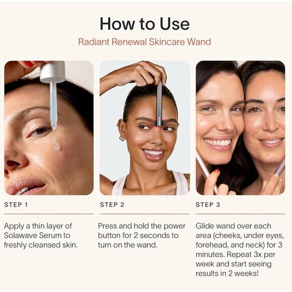 NEW Solawave 4-in-1 Skincare Wand+Renew Complex Serum Bundle - Picture 7 of 8